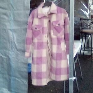 Long thick flannel coAt